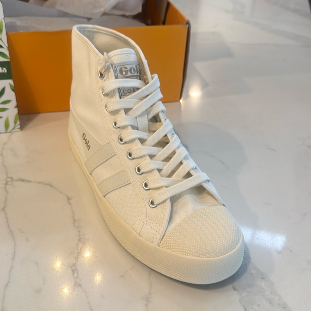 Gola Coaster High Sneakers in Off White